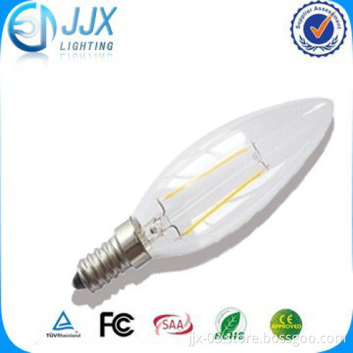 glass body e14 led filament bulb for suspend chandelier